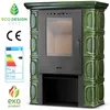Kachelofen ELDUR 6kW Grün – freistehend, Keramik, ECO Produktbild-Vorschau 1
