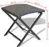 vidaXL Tabouret pliant Poly rotin noir Voir les images du produit 4