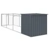 vidaXL Buda dla psa z wybiegiem antracyt 110x405x110cm Stal Podgląd zdjęcia produktu 5