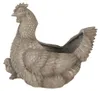 Clayre & Eef Blumentopf Huhn 46x30x38 cm Grau Kunststoff Produktbild-Vorschau 3