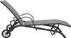 A gray and black chaise lounge chair with wheels, shown from the side against a white background. Produktbild-Vorschau