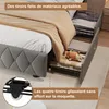 INONEFT čalúnená posteľ 140x200 cm s LED osvetlením a USB Náhľad obrázku produktu 7