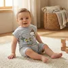 Snoopy Love Baby Kleinkind kurzarm Body Strampler – Grau / Produktbild-Vorschau 4