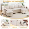 Merax Ecksofa, U-Form Sofa mit Schlaffunktion und Produktbild-Vorschau 9