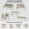 MeXo Gartenmöbel Set Aluminium 5-tlg. Gartenlounge Set für Produktbild-Vorschau 2