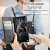 A person is using a phone case with card slots to make a payment at a terminal. Produktbild-Vorschau