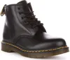 A black leather boot on a white background. Voir les images du produit