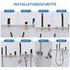 Homelody Badewannenarmatur 4 Loch Schwarz, Badewanne Produktbild-Vorschau 14