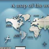Akrylové samolepky na zeď 3D mapa světa Zrcadlová samolepka Náhled obrázku produktu 6