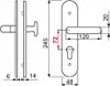 Wohnungstür Schutzbeschlag Security 302 Chrom WE-72 mm mit Produktbild-Vorschau 4