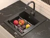 Sinkwell Dřez Dřez Černá žula Stojící kuchyňská baterie Náhled obrázku produktu 4
