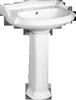 Nostalgie Retro Keramik Toilette+Waschbecken + Säule+Sitz Produktbild-Vorschau 2