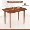 COSTWAY Eettafel, eettafel met poten van rubberhout, Productafbeelding-voorbeeld 3