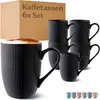Cosumy Kaffeetassen 6er Set Modern Schwarz - Einzigartiges Produktbild-Vorschau 1