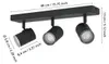 Eglo luci 3 faretti Consuma 1 nero 40 x 13 cm Anteprima dell’immagine prodotto 3