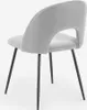 Elégante chaise en tissu rembourrée pour le salon et la Voir les images du produit 6