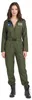 y Kampfpilotin Overall für Damen Karneval khaki M Produktbild-Vorschau 4