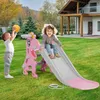 Zjeżdzalnia Dla Dzieci Do Domu I Ogrodu Z Koszykówką Różowa Podgląd zdjęcia produktu 4