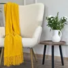 Decke Wohndecke Mit Fransen Neria Gelb 130x170 cm Produktbild-Vorschau 2