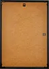 The back of a black picture frame with a brown backing board. Produktbild-Vorschau