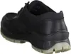 A black leather shoe is shown from a rear-side angle against a white background. Produktbild-Vorschau