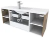 Badunterschrank 120 cm mit Waschbecken – Korpus Eiche-Optik Produktbild-Vorschau 4