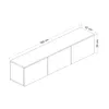 Homidea Vesta LED Hängendes TV Lowboard 160 cm - Modernes Produktbild-Vorschau 3