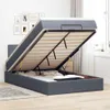 vidaXL Ottoman-lit avec matelas & LED gris foncé 120x200 cm Voir les images du produit 2
