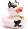 Badeente Kuh schwarz weiß Vinyl 8 cm Produktbild-Vorschau 5