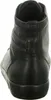 The back view of a black leather high-top sneaker. Produktbild-Vorschau