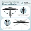 Sekey Alu Sonnenschirm 300 cm Rund Knickbar mit Kurbel Produktbild-Vorschau 7
