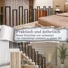 A collage showing different interior design elements, including a modern staircase with a black metal railing, a bedroom with a bed, and decorative partitions. Náhľad obrázku produktu