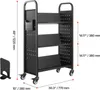 SucceBuy Robuster Bücherwagen mit 150kg Tragkraft, Produktbild-Vorschau 8