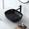 Keramické umývadlo Black Matt 46X32 cm Montáž na dosku Náhľad obrázku produktu 7