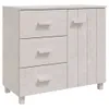 vidaXL Sideboard HAMAR Weiß 90x40x80 cm Massivholz Kiefer - Produktbild-Vorschau 3
