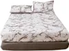 CANDeal 3 Pieces Brown Marble Printed King Bed Sheet Set, 1 Produktbild-Vorschau 1