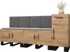Garderobe ARTIN Set 17 mit gepolsterten Paneelen Industrial Produktbild-Vorschau 1