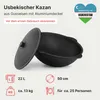 Utschak Ø49cm 2mm Stahl Feuerofen mit Abzugsrohr Produktbild-Vorschau 3