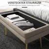 HOMCOM Sitzbank, Polsterbank mit Stauraum, Samtoptik, Produktbild-Vorschau 5