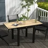 Outsunny Gartentisch Esstisch für 6 Personen Erweiterbarer Produktbild-Vorschau 2