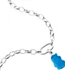 Ciondolo charm, orsetto dorato in vetro, blu, in argento - Anteprima dell’immagine prodotto 7