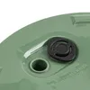 A close-up view of a green planter lid with a black valve and a hole for water drainage. Produktbild-Vorschau