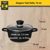 Karl Krüger 22016D Aluguss-Topf "Delta" mit Glasdeckel, 16 Produktbild-Vorschau 6