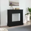 vidaXL Cornice per caminetto in rovere nero 90x30x90 cm Anteprima dell’immagine prodotto 2