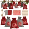 Jayseuw 24 calendari dell'Avvento da riempire, sacchetti in Anteprima dell’immagine prodotto 8