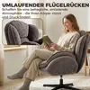 HOMCOM Ohrensessel Drehbarer Loungesessel mit Samtoptik, Produktbild-Vorschau 4