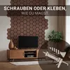 Homestyle4u Wandpaneel 4er Set Akustikpaneele Braun Walnuss Produktbild-Vorschau 14