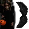 Schwarze Engelsflügel 65 cm Federflügel Halloween Kostüm Produktbild-Vorschau 2