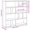 Bücherschrank/Raumteiler Eiche schwarz 105x24x102 cm Produktbild-Vorschau 10