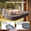 Fudajo Fenster Katzenhängematte 30 x 60 cm dunkelgrau, Produktbild-Vorschau 4